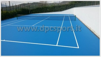 campo da tennis in resina sportiva